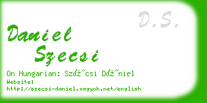 daniel szecsi business card